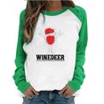 thumbnail image 1 of T-shirt de Noël pour Femmes T-Shirt de Printemps Patchwork de Noël Imprimé Manches Longues Col Rond T-Shirt Décontracté, 1 of 6
