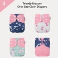 thumbnail image 4 of KaWaii Baby 12 One Size Original Squared Cloth Diapers + 24 Diaper Inserts, Double Waterproof Layers Extra Protection, Unisex Washable Reusable, Adjustable to fit babies 8-36 Pounds, 4 of 8