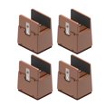 thumbnail image 1 of 4 Pieces Leg Risers Bed Riser Diameter 1-4cm Desk Leg Riser Chair Risers Support H 5cm Brown 10-37mm, 1 of 8