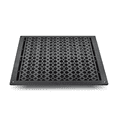 thumbnail image 2 of 16” x 16” Floor Vent Cover / Register VR-100 with Damper – Cast Aluminum Decorative Tudor Mushroom Design, Powder Coated Repaintable HVAC Vent for Floors, Walls & Ceilings – Black, Brown, White, 2 of 9
