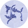 thumbnail image 1 of Ahgly Company Machine Washable Indoor Round Transitional Lavender Blue Area Rugs, 4' Round, 1 of 7