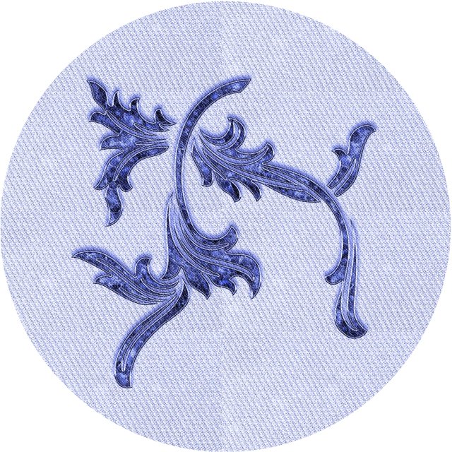 Ahgly Company Machine Washable Indoor Round Transitional Lavender Blue Area Rugs, 4' Round