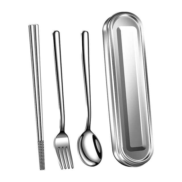 BUYISI Reliable Stainless Steel Cutlery Set for Office School and Outdoor Use