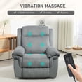 thumbnail image 4 of HOMCOM Fauteuil Inclinable Manuel avec 8 Massages par Vibration, Poches Latérales, Gris, 4 of 10