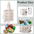thumbnail image 3 of Baby's Cartoon Space Canvas Shopping Bag – Colorful Rocket Stars and Moon Design Reusable Tote, 3 of 6