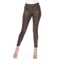 thumbnail image 2 of White Mark Pantalon pour Femme en Faux Suède à Imprimé Serpent, 2 of 5
