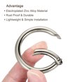 thumbnail image 4 of Unique Bargains 51x39x6mm Round Zinc Alloy Spring Gate O Ring Snap Clip Buckle, Silver Tone 10 Pack, 4 of 5