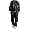 thumbnail image 1 of fastboy Combinaison de Sauna pour Salon à Domicile Spa Course Exercice Mise en Forme Veste de Survêtement Réutilisable Lavable Combinaisons de Sport en PVC Noir TTTTG, 1 of 6