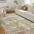 thumbnail image 1 of Garvee 9'x12' Area Rugs for Living Room Vintage Persian Rug Boho Floral Distressed Rug Farmhouse Non-Slip Low Pile Accent Rug, Taupe, Antique, 1 of 6