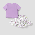 thumbnail image 4 of Disney Disney Princess Moana/Ariel 2pcs Toddler Girls Naia™ Character Print T-shirt with Pattern All-over with Ruffled Skirt Set, 4 of 6