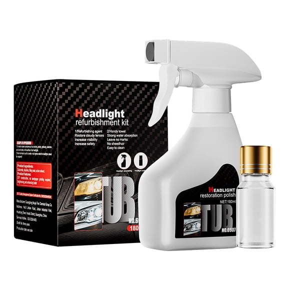 Tyidzon 180ml Car Headlight Crystal Coating Yellowing Removal And Lens Restoration Cleaner