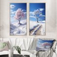 thumbnail image 1 of Designart "Snowy Tree gracefulness I" Snow Framed Wall Art Set Of 2 - White Landscapes Gallery Wall Frame Set For Home Decor, 1 of 6