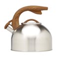 thumbnail image 1 of Primula Stainless Steel Whistling Kettle with Wood-Look Soft Touch Handles, Built-In Trigger Spout, Easy to Clean, 2.5 Quart, 1 of 7