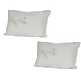 thumbnail image 1 of Waterproof Pillow Protector 2 Piece Set, Bamboo Blend Hypoallergenic, Zippered Encasement, Pillow Covers Protect Against Fuilds, Dust Mite, Bacteria & Allergens, 1 of 3