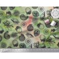 thumbnail image 2 of Soimoi Rayon Fabric Direction Compass & Seashell Ocean Printed Fabric 1 Yard 42 Inch Wide, 2 of 3