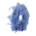 thumbnail image 2 of Northlight Feather Blue and Gray Artificial Christmas Wreath - 10-Inch, Unlit, 2 of 3