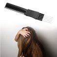 thumbnail image 3 of Milisten 2pcs Black Carbon Fiber Anti-Static Steel Wire Clip Comb Rat-Tail Comb, 3 of 5