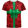 thumbnail image 1 of Red Christmas Present Costume All Over Adult T-Shirt, 1 of 2