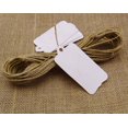 thumbnail image 1 of 100 Pcs Rectangular Shape Tag Bonbonniere Wedding Favor Hang Tags Gift With Free Natural Jute Twine - Colours Available, 1 of 6