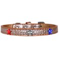 thumbnail image 1 of Red, White And Blue Star Widget Croc Dog Collar Copper Size 20, 1 of 1