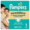 thumbnail image 2 of Pampers Swaddlers Diapers, Size 1 (8-14 lbs), Absorbent, Keeps Baby Dry and Comfortable, Skin Safe Disposable Baby Diaper, 2 of 26
