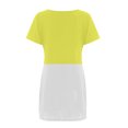thumbnail image 2 of Pisexur Robe à Manches Courtes à Col Rond pour Femme, Robe Décontractée à Blocs de Couleur Imprimée à Manches Courtes à Col Rond pour Femme, Robe pour Femme, 2 of 4
