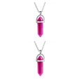 thumbnail image 3 of QualitChoice Hexagon Column Charm Exquisite Women Men Making Findings Handmade Anniversary Hanging Pendants Colorful Crystal Rose Red 2Set, 3 of 6