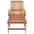 thumbnail image 3 of vidaXL Sun Loungers 2 pcs with Grey Check Pattern Cushion Solid Teak Wood, 3 of 4