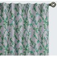 thumbnail image 1 of Vargottam 84 Inch Rod Pocket/Back Tab Cotton Curtains for Windows and Doors - Light Filtering Cotton - Light Filtering Drapes For Doors - Set of 2 Panels, 52"x84" - Tropical Tree Print (Green), 1 of 8