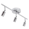 thumbnail image 4 of 3 Light Chrome Steel GU10 Spot-Bar Ceiling Spotlight Fitting Industrial Light, 4 of 9