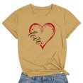 thumbnail image 1 of Meichang T-Shirts de la Saint-Valentin pour Femmes Mignons avec Cœur d'Amour T-Shirts Graphiques de Fête Manches Courtes Hauts Col Rond Coupe Ample T-Shirts Tendance T-Shirts, 1 of 3
