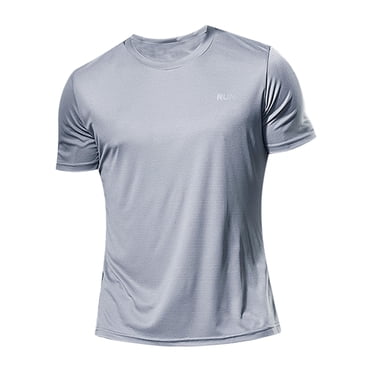 Men's Short Sleeve T-Shirt Quick Dry Rash Guard Athletic Running Swim Top Tee Performance Water Shirts