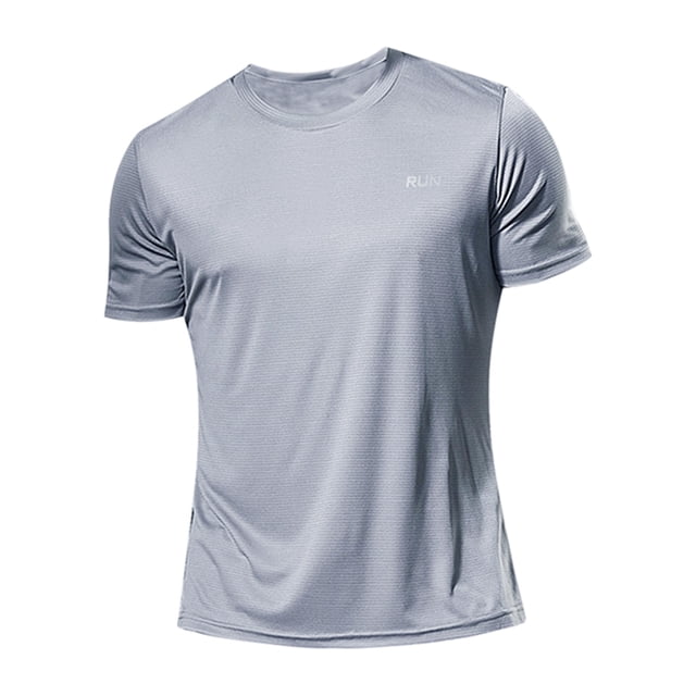 Men's Short Sleeve T-Shirt Quick Dry Rash Guard Athletic Running Swim Top Tee Performance Water Shirts
