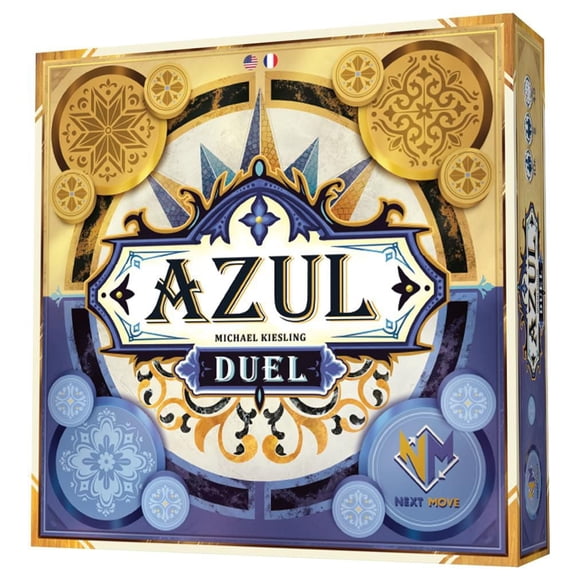 Asmodee - Next Move - AZUL-DUEL - Jeu de société bilingue Français/Anglais - 2 joueurs - À partir de 10 ans