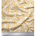 thumbnail image 1 of Soimoi Velvet Fabric Leaves & Paisley Block Print Sewing Fabric Yard 58 Inch Wide, 1 of 3