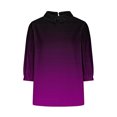 thumbnail image 5 of RXIRUCGD Haut Décontracté Rétro pour Femme à Imprimé, Manches 3/4, Haut/chemise à Manches en V, Violet, Taille : M, 5 of 5