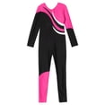 thumbnail image 4 of Runhomal Combinaison Athlétique à Manches Longues en Strass pour Filles, Rose Vif 6, 4 of 6