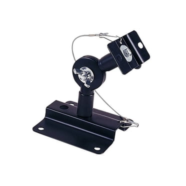 Adjustable 33 lb. Capacity Speaker Wall Mount Brackets (Pair)_ Black