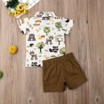 thumbnail image 4 of Kids Baby Boy Gentleman Elephant Tops Shorts Outfits Set Summer, 4 of 5