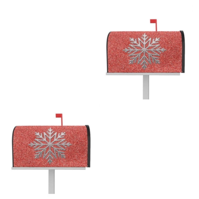 Ruiboury Weather-resistant And Robust Couch Cover Easy To Vivid Print Christmas Deer Pattern Mailbox Sleeve Cloth Standard Size YTYH2309043 2Set