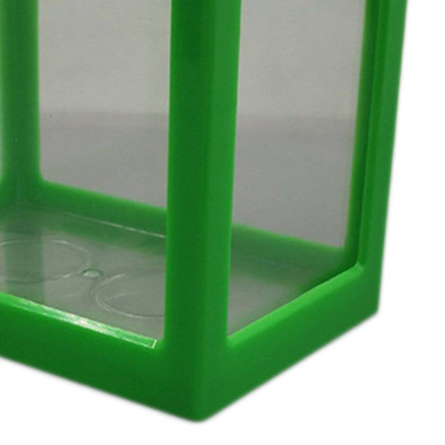 stanreset Cube Superimposed Ecological Bucket Fish Reptile Tank Feeding Case Reptile Row Box Home Office Supply Green