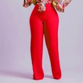 thumbnail image 1 of Womens Trousers, Women Tight And Versatile High Waisted Elastic Solid Color Pants, Work Pants, 1 of 7
