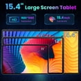 thumbnail image 2 of Golzer 15.4 inch Tablet, Android 15 Tablet with Helio G99 Octa-Core Processor(Beat Unisoc T618), 2 in 1 Tablets with Keyboard Stand Case, 8GB RAM 256GB ROM, 10000mAh, BT5.2, 4 Speakers, 2.4G/5G WiFi, 2 of 8