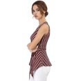 thumbnail image 4 of INSPIRE CHIC Hauts d'Été pour Femmes Sans Manches à Encolure en V Portefeuille à Taille Nouée, 4 of 4