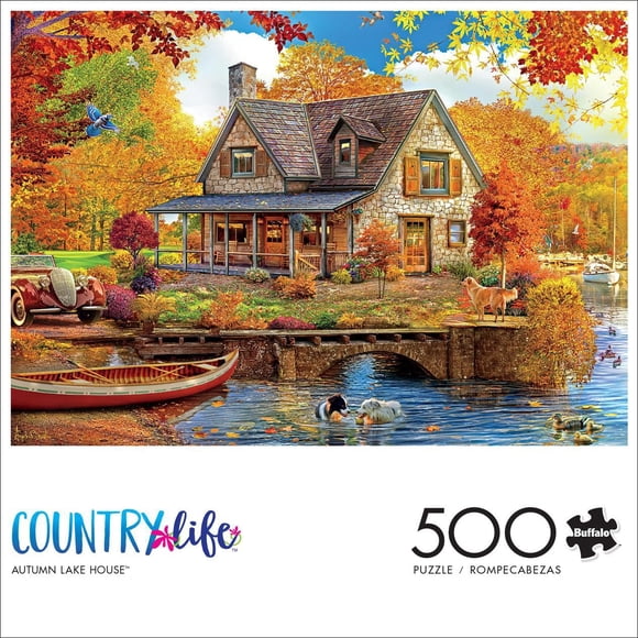 Buffalo Games - Le puzzle Country Life - Autumn Lake House - en 500 pièces