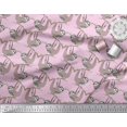 thumbnail image 3 of Soimoi Cotton Duck Fabric Feather,Branch & Sloth Cartoon Decor Fabric Printed Yard 56 Inch Wide, 3 of 3
