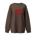 thumbnail image 3 of 2023 Chandail à Capuche Surdimensionné pour Femmes Mode Automne Imprimé Ample Manches Longues Blouse Col Rond Chandail Décontracté Hauts Chandail en Molleton Costumes Halloween/noël 50 % de Réduction Liquidation, 3 of 3
