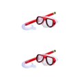 thumbnail image 2 of bedienty Plastic Children Face Guard Portable Adjustable Outside Sport Underwater Diving Freediving Swimming Pool Facial Shield Red 2Set, 2 of 6