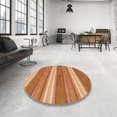 thumbnail image 3 of Ahgly Company Tapis d'Intérieur Carrés Abstraits Orange Tapis de Zone Abstraits, 6 Pieds Carré, 3 of 6
