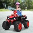 thumbnail image 3 of Patiojoy 12V Electric Kids Quad ATV Ride on Car with LED Lights& Bluetooth Red, 3 of 6